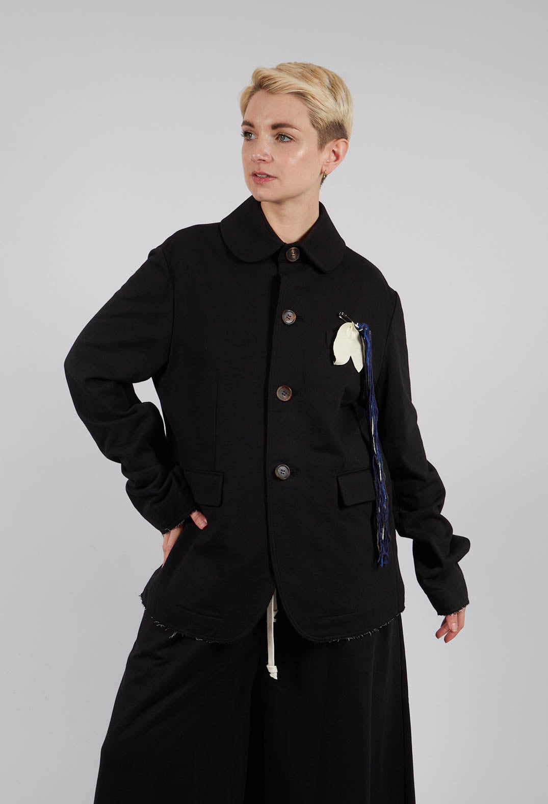 Brooch Jacket in Black