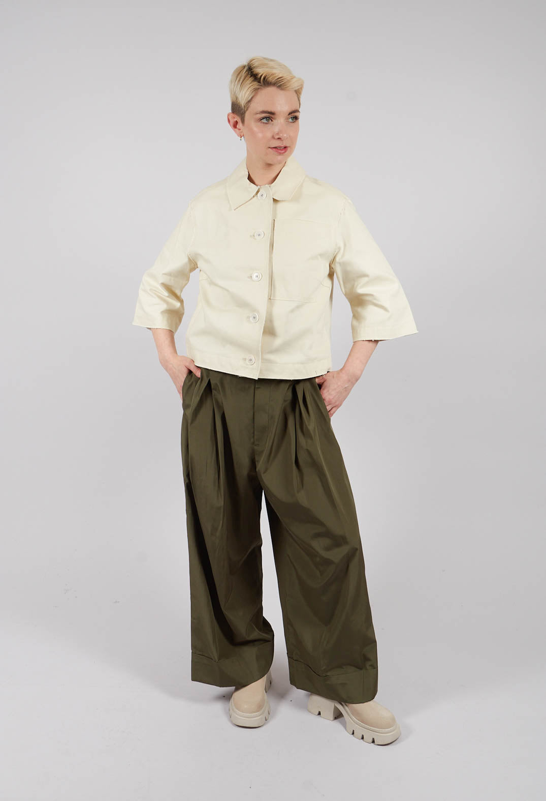 Boxy Jacket in Off White