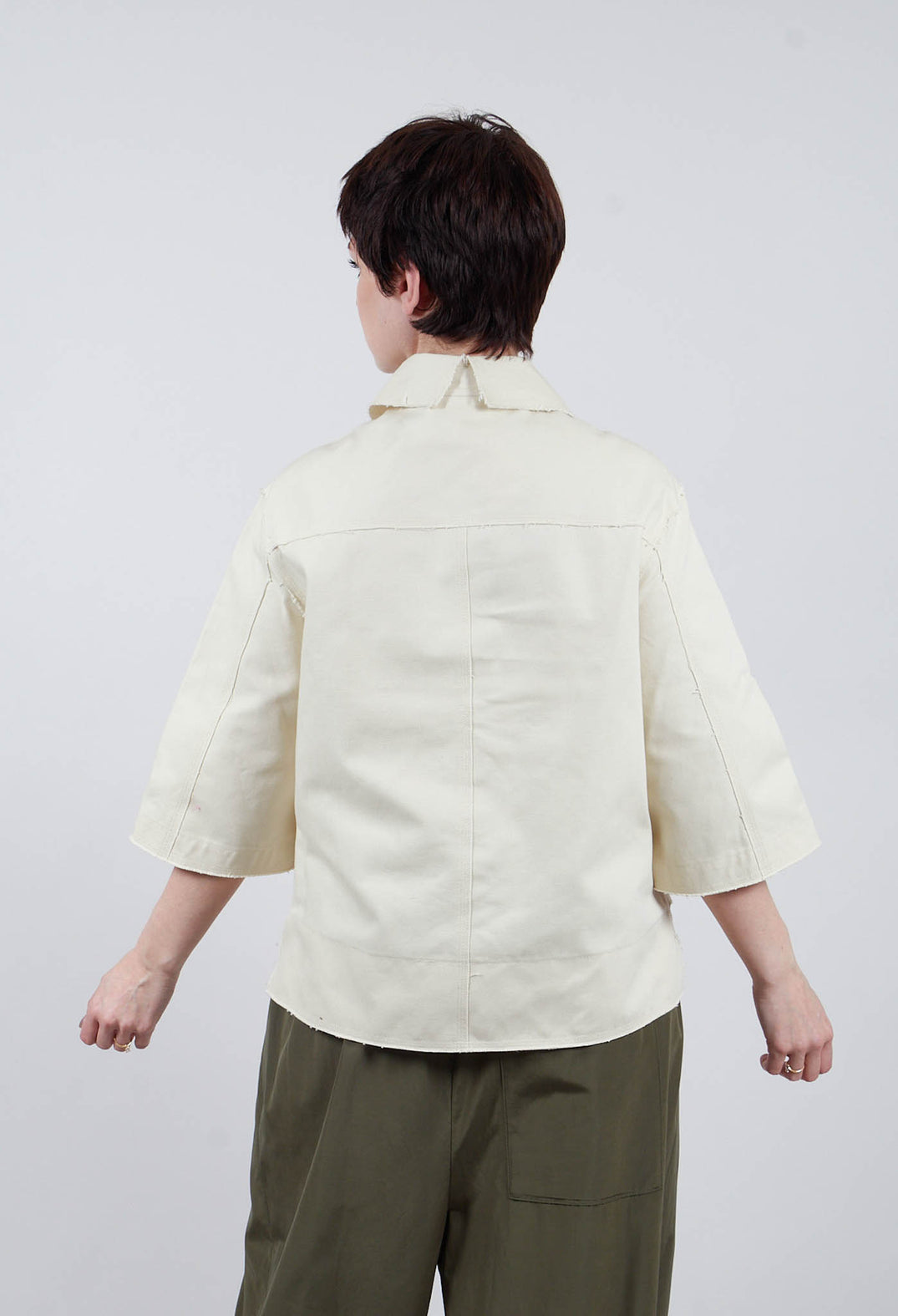 Boxy Jacket in Off White