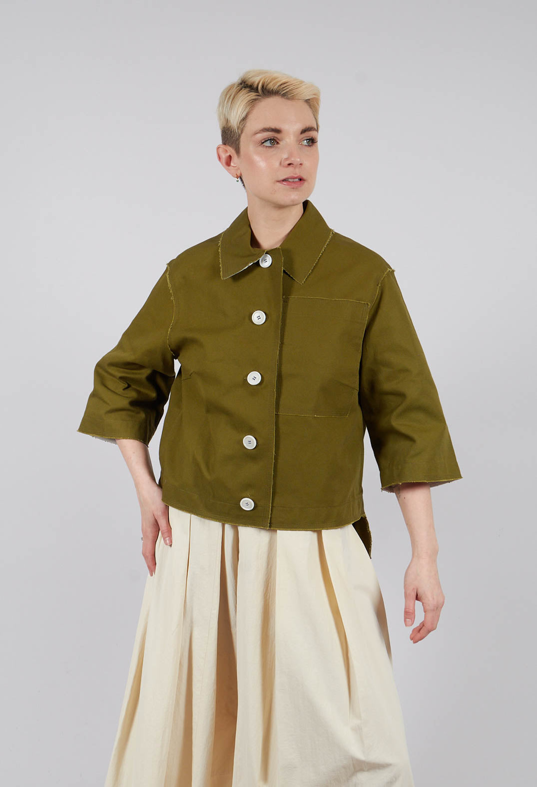 Boxy Jacket in Khaki