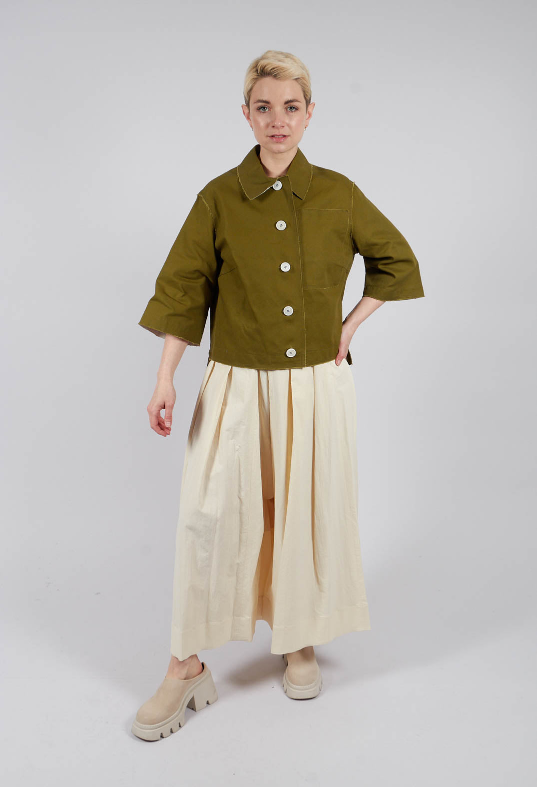 Boxy Jacket in Khaki