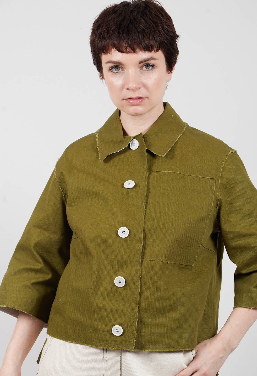 Boxy Jacket in Khaki