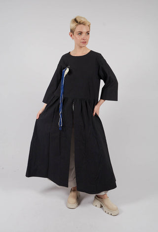Open Tunic Dress in Black