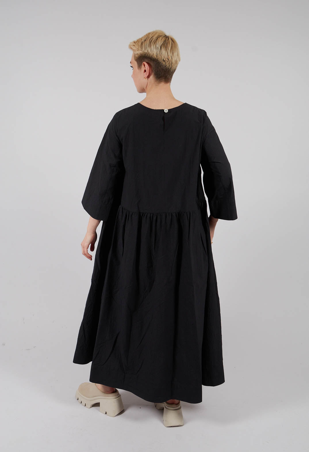 Open Tunic Dress in Black