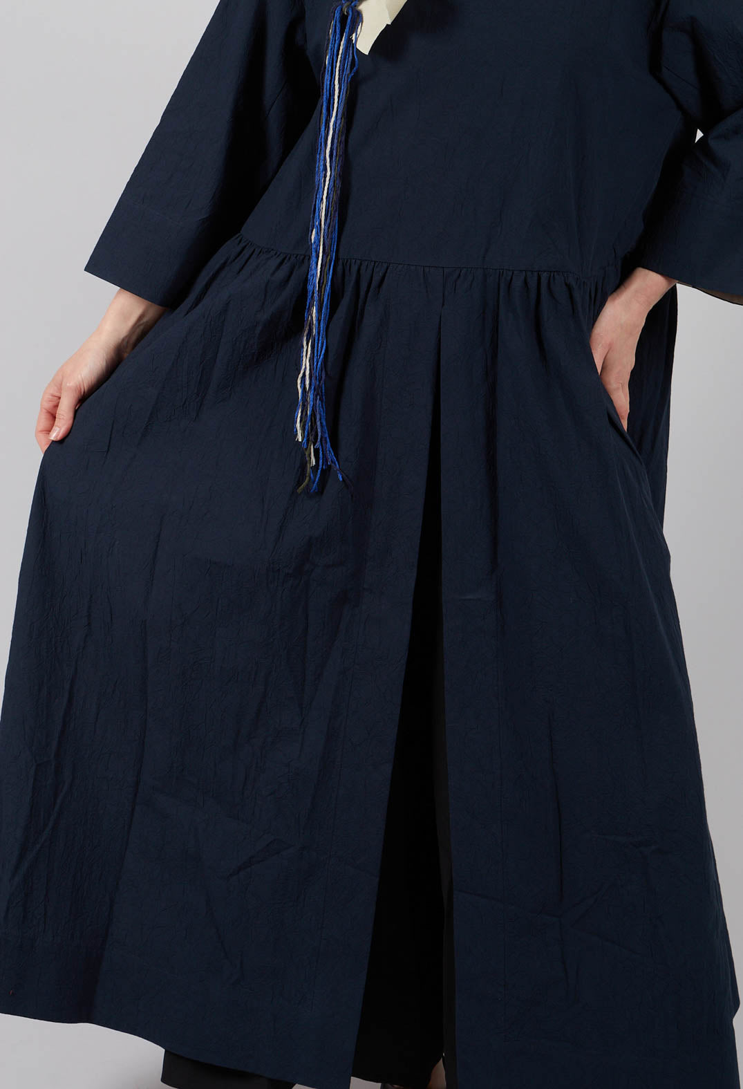 Open Tunic Dress in Navy
