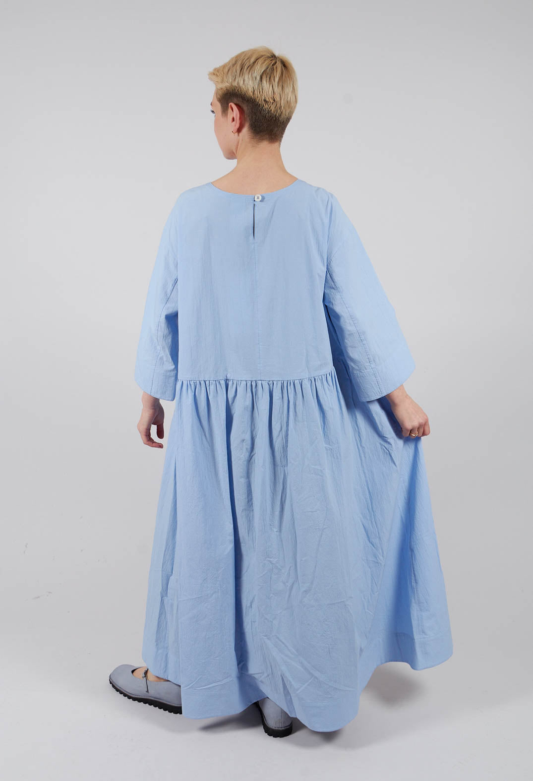 Open Tunic Dress in Sky Blue