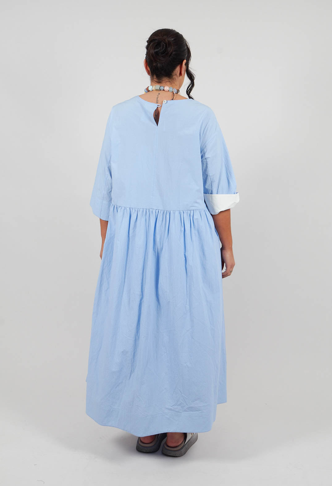 Open Tunic Dress in Sky Blue