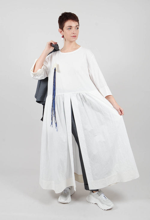 Open Tunic Dress in White