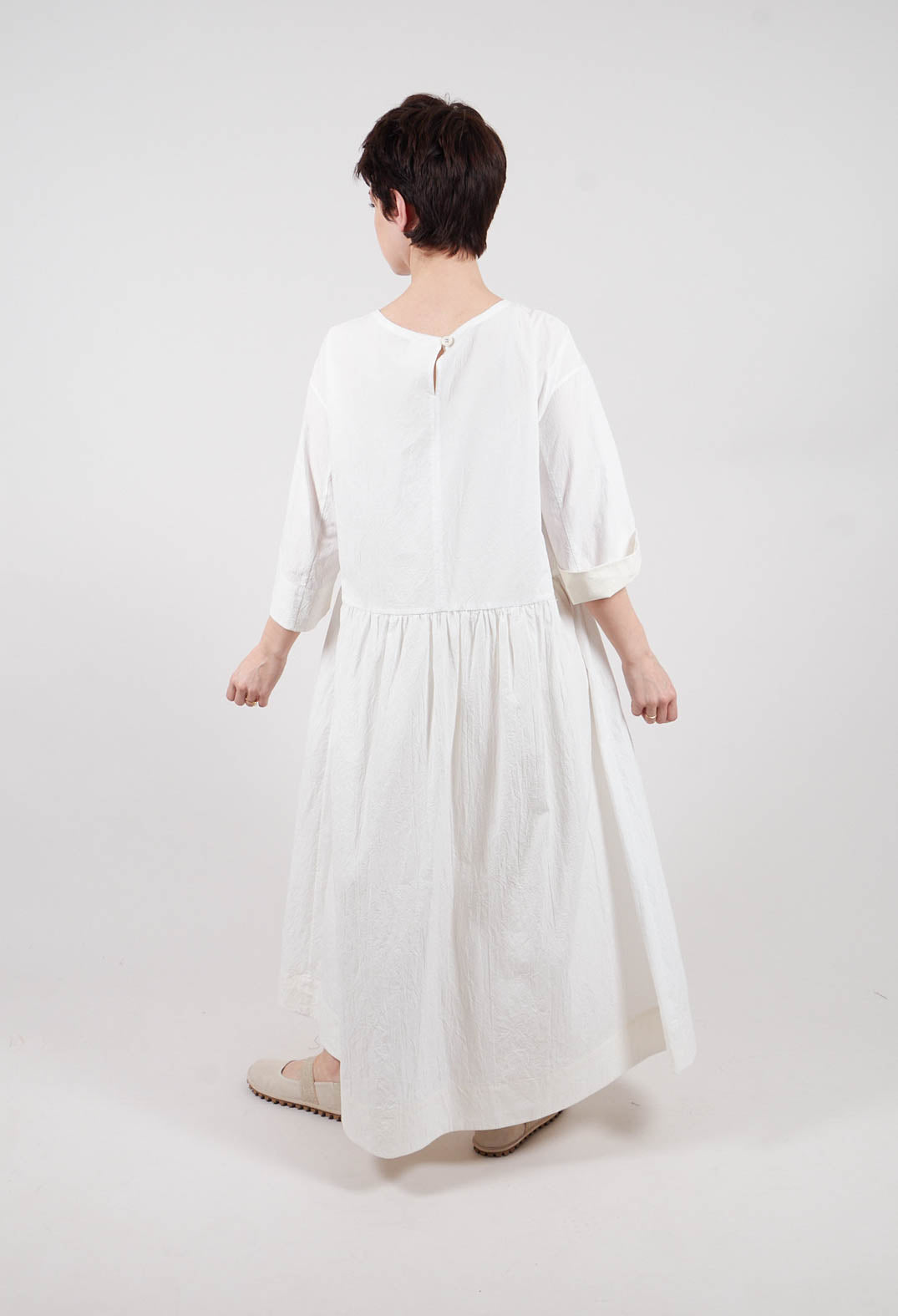 Open Tunic Dress in White