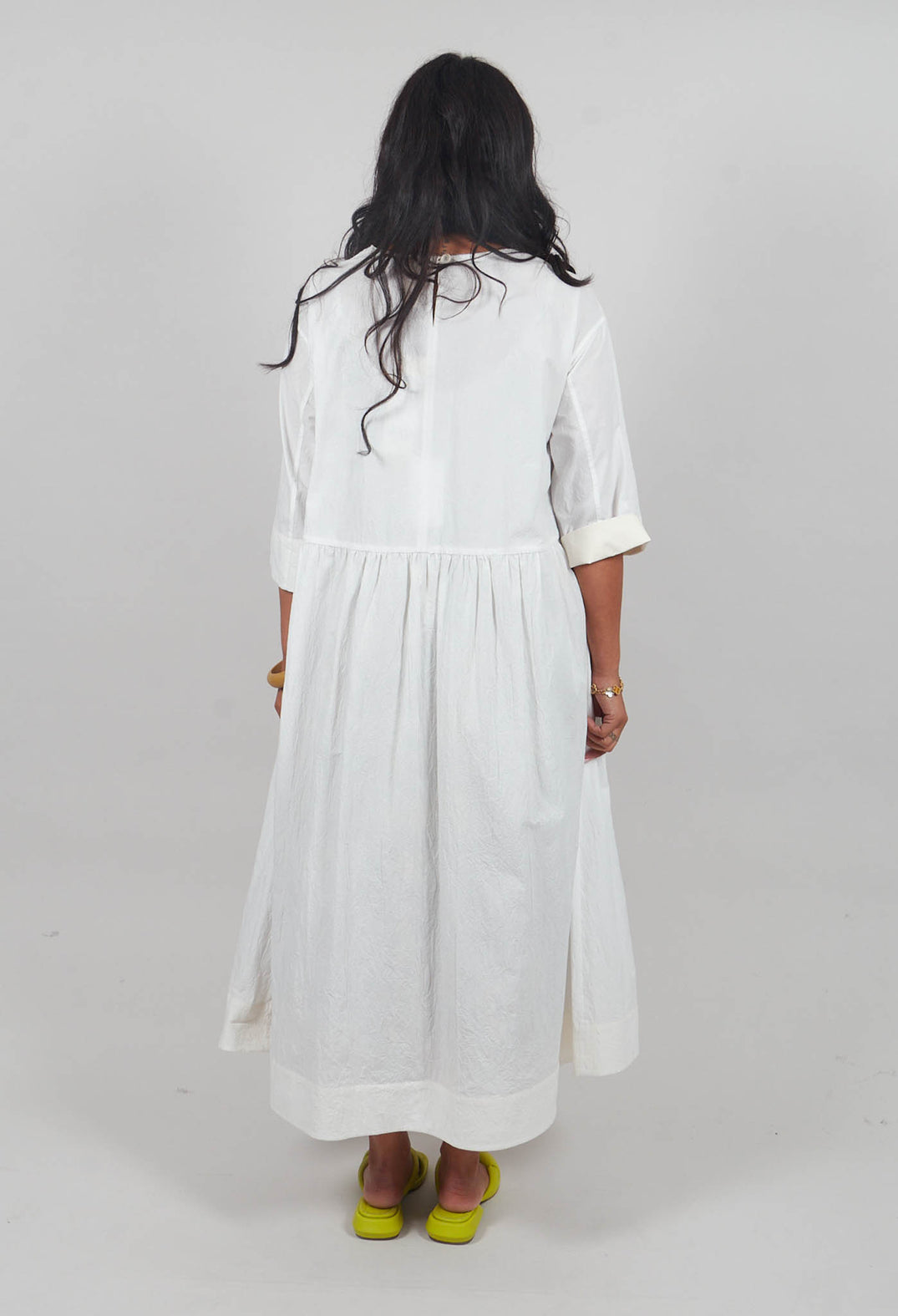 Open Tunic Dress in White