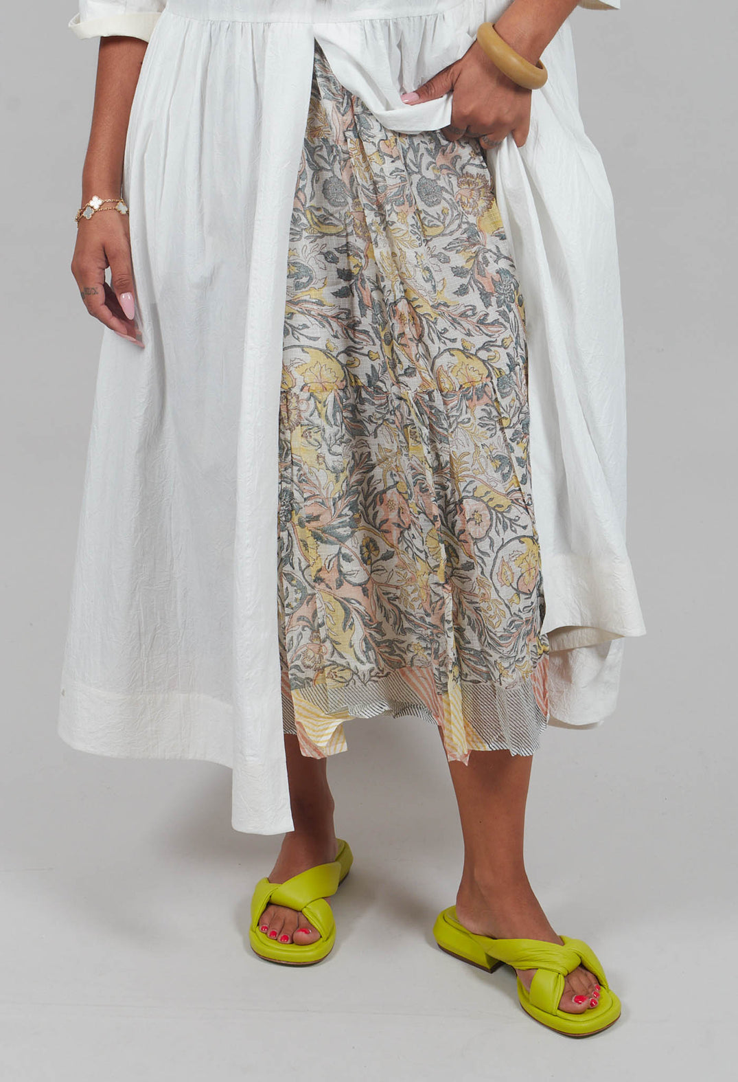 Open Tunic Dress in White