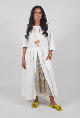 Open Tunic Dress in White