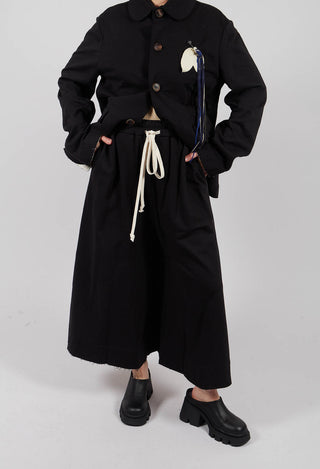 Wide Leg Trousers in Black