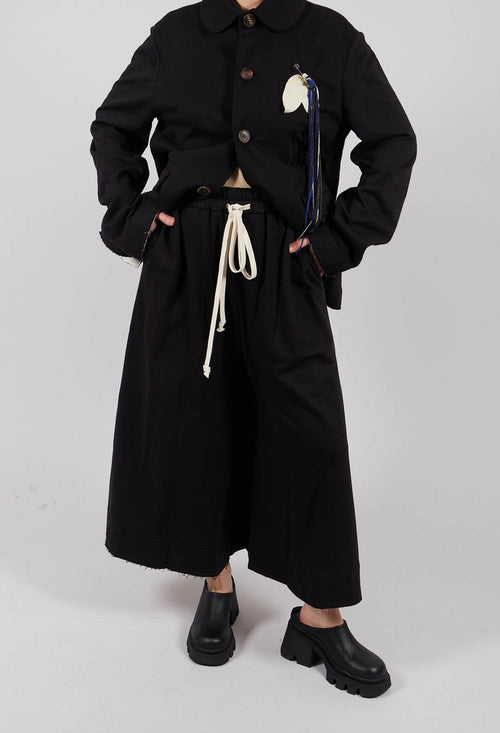 Wide Leg Trousers in Black