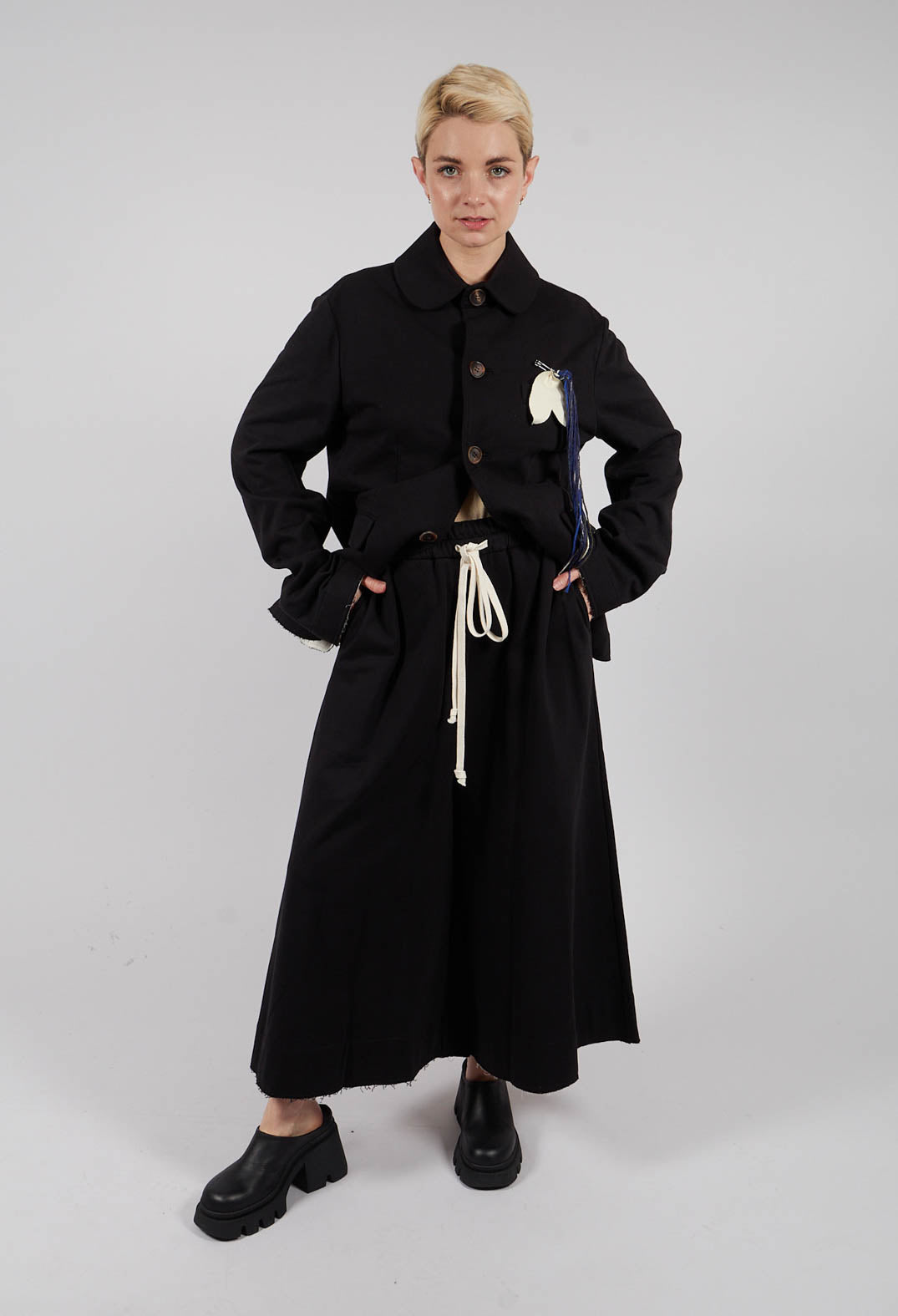 Wide Leg Trousers in Black