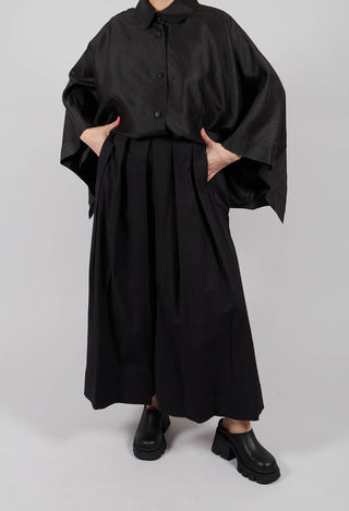 Pleat Front Trousers in Black
