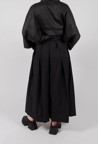 Pleat Front Trousers in Black