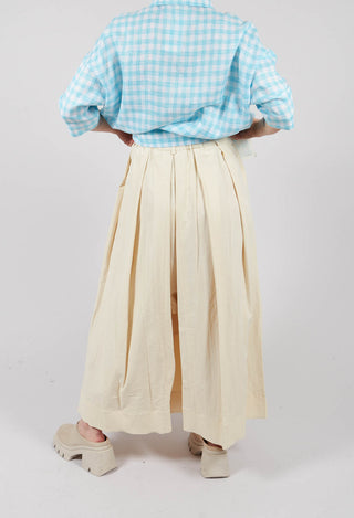 Pleat Front Trousers in Cream