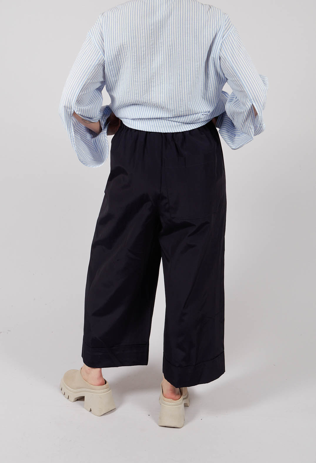 Ankle Hem Trousers in Blue