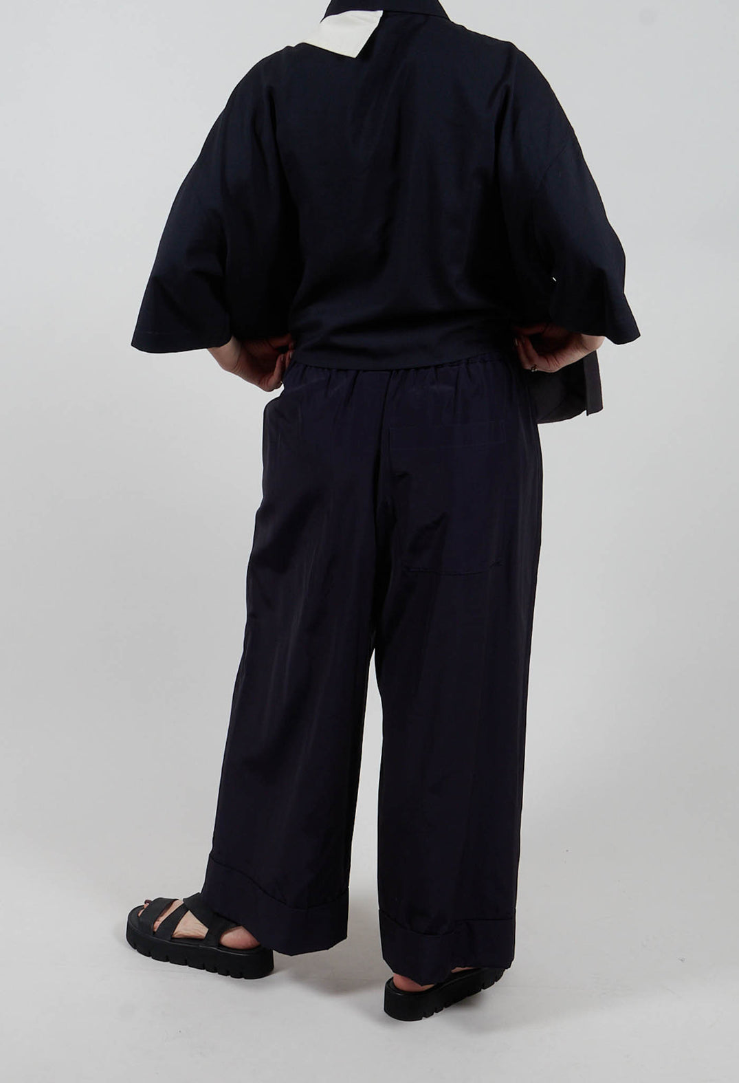 Ankle Hem Trousers in Blue