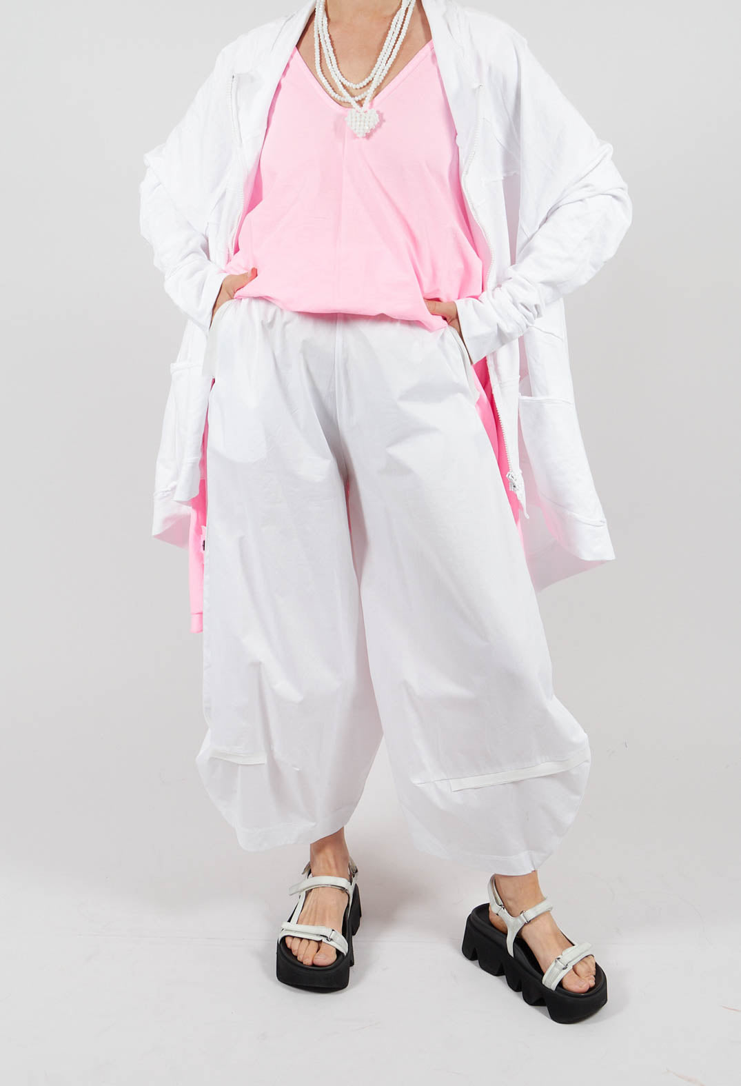 Wide Leg  Trouser in Friday White