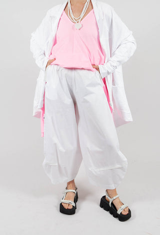 Wide Leg  Trouser in Friday White