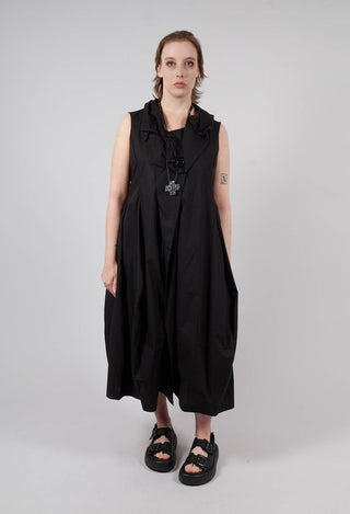 Ruffle Collar Dress in Friday Black