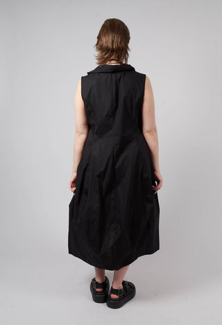 Ruffle Collar Dress in Friday Black
