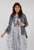 Hi Lo Jacket in Black with White Seregraphy