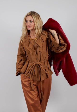 Feature Collar Jacket in Brown