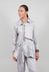 Longline Pleated Shirt in Silver