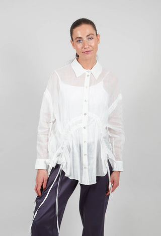 Ruched Shirt in White