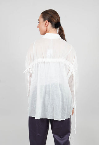 Ruched Shirt in White