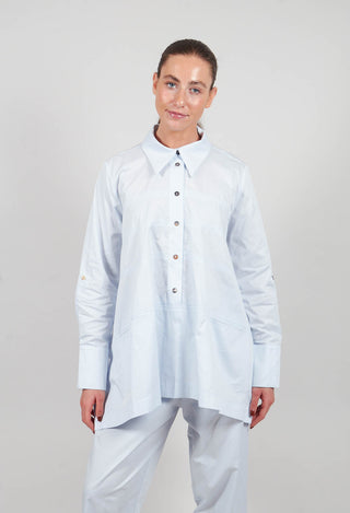 Horizontal Line Shirt in Ice Blue