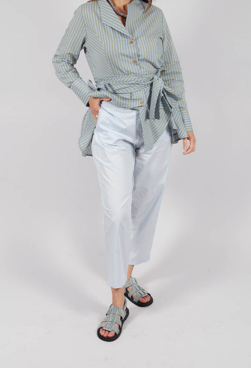 Straight Leg Trouser in Ice Blue