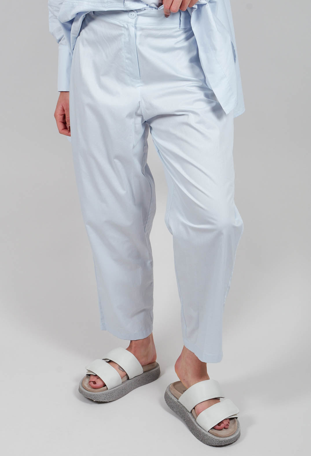 Straight Leg Trouser in Ice Blue