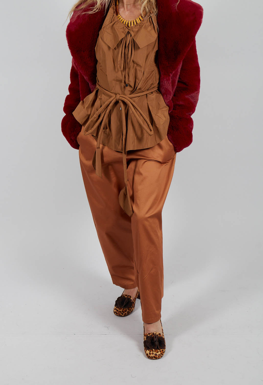 Straight Leg Trouser in Bronze