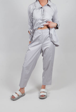 Straight Leg Trouser in Silver