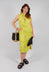 Sleeveless Shirt Dress in Lime Green