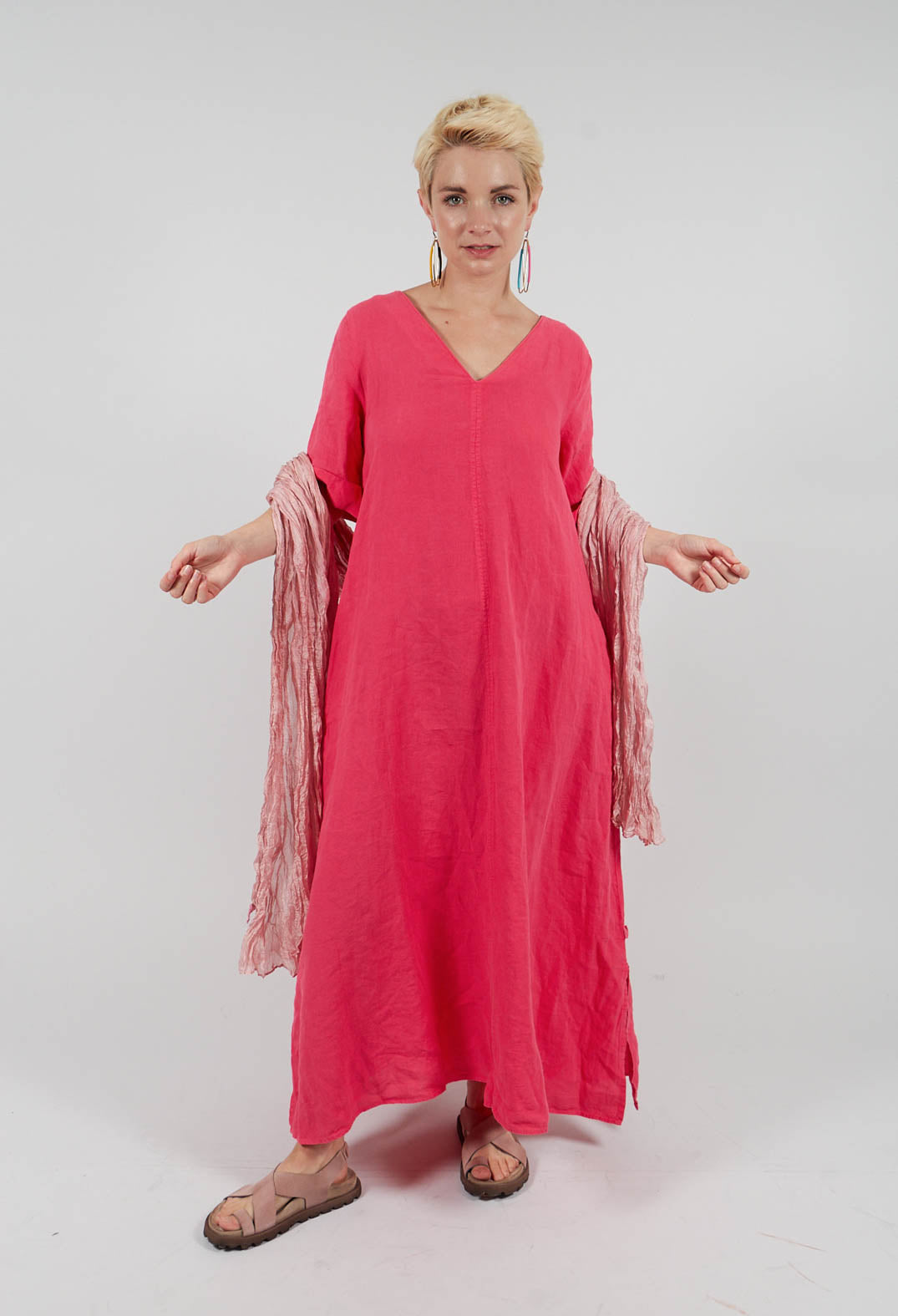 Zaris Dress in Laser Pink