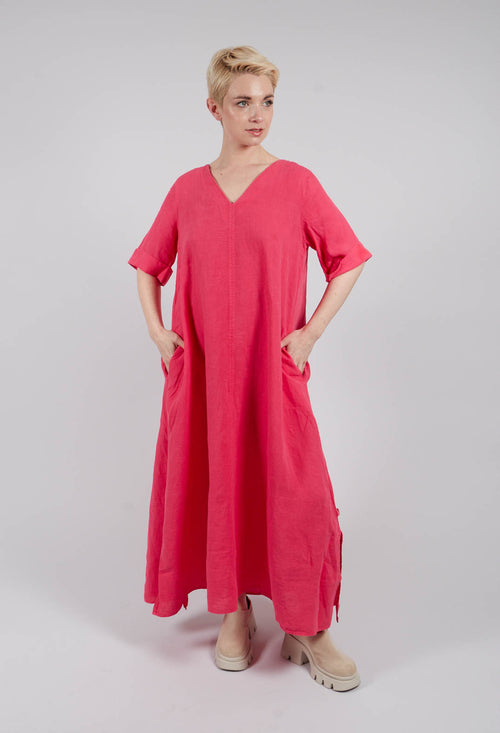 Zaris Dress in Laser Pink