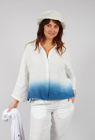 Tege Blouse in Blue Dip Dye