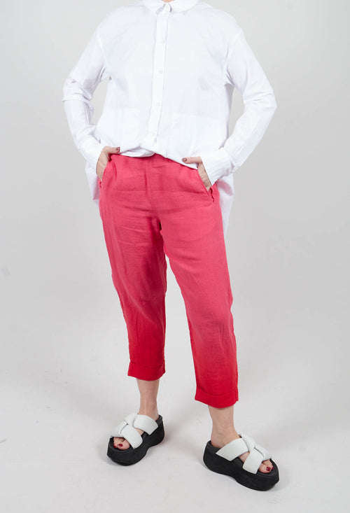 Dip Dyed Geisha Pants in Laser Pink