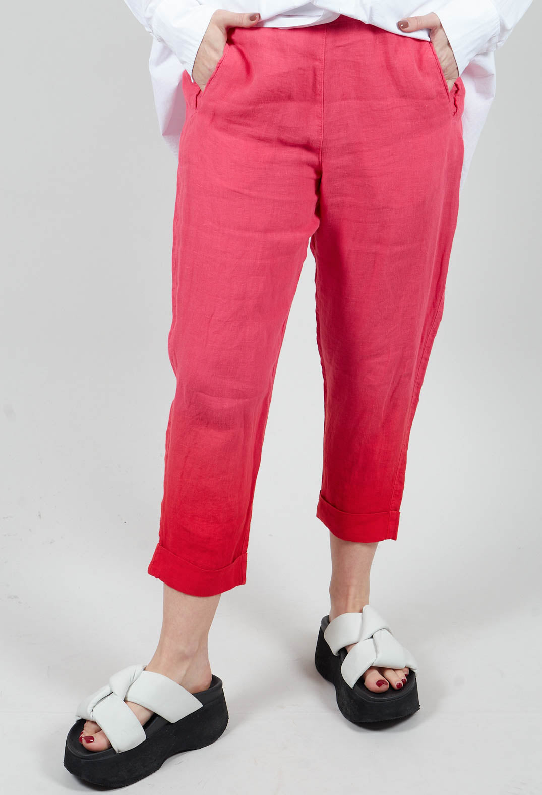 Dip Dyed Geisha Pants in Laser Pink