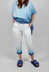 Dip Dyed Geisha Pants in White and Blue
