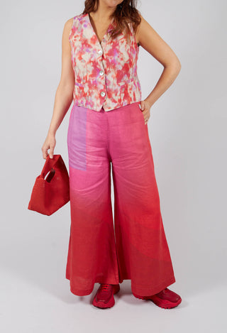 High-Waisted Maki Pants in Bright Red