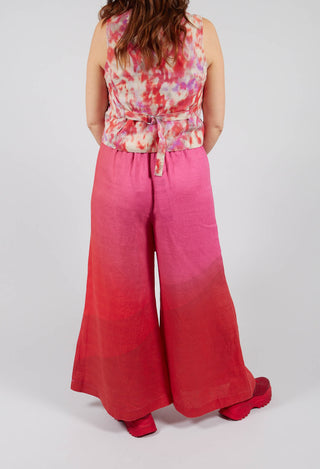 High-Waisted Maki Pants in Bright Red