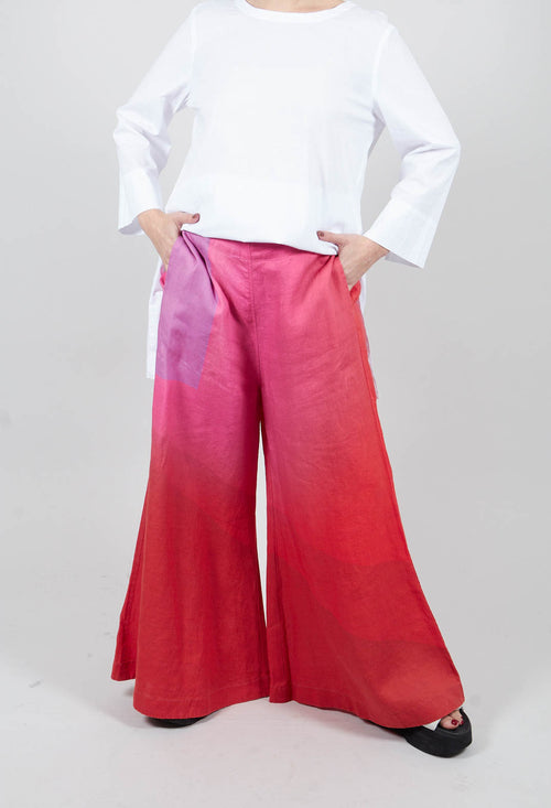 High-Waisted Maki Pants in Bright Red