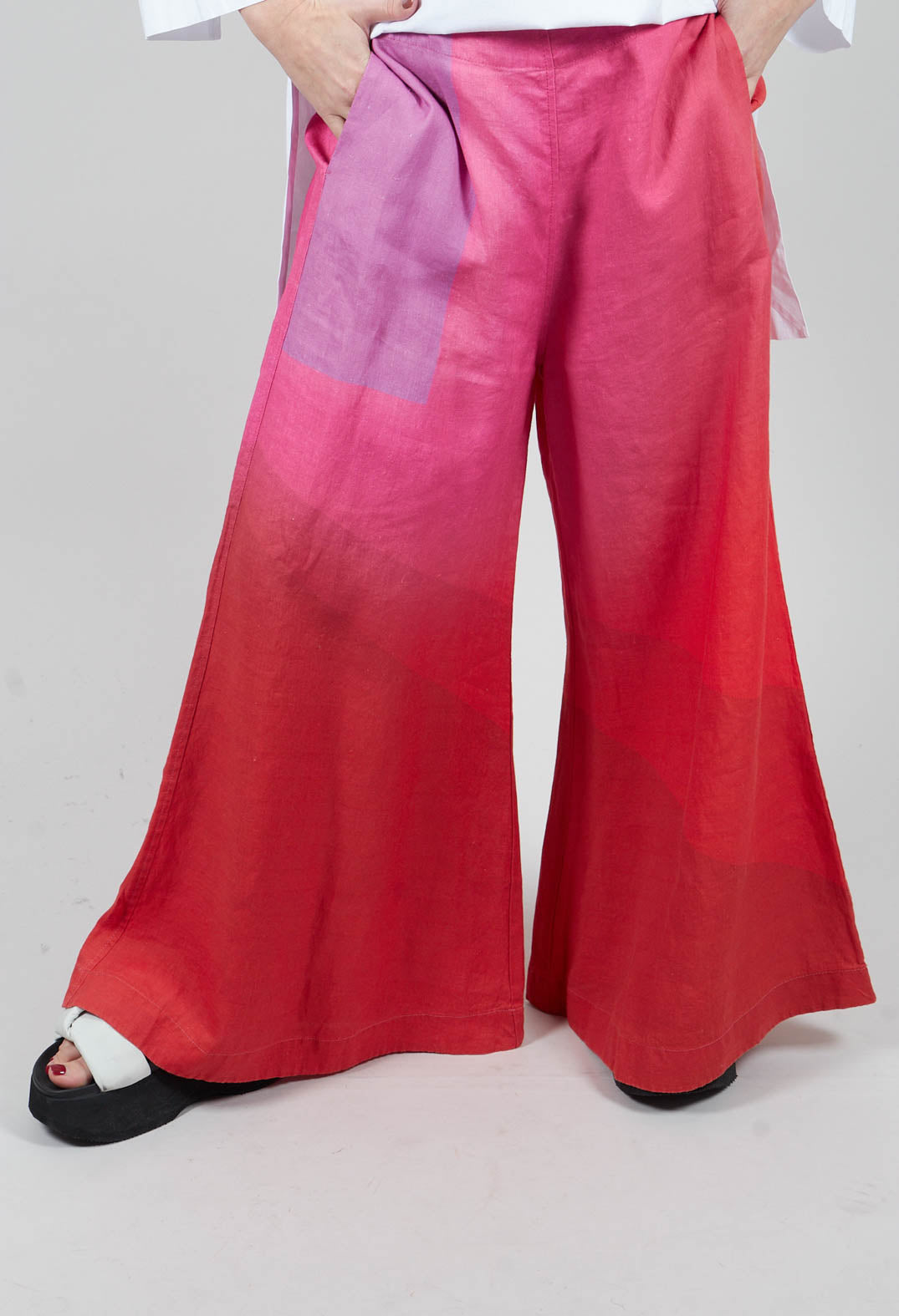 High-Waisted Maki Pants in Bright Red