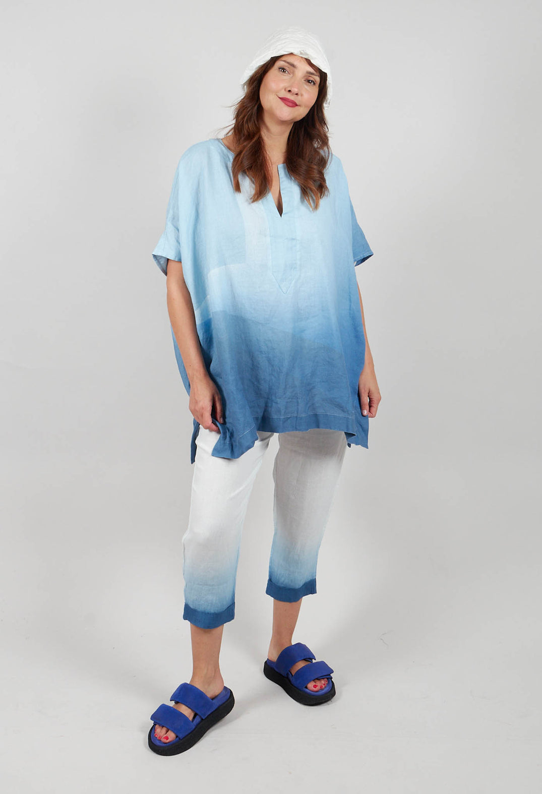 Kumiar Top in Eve Blue